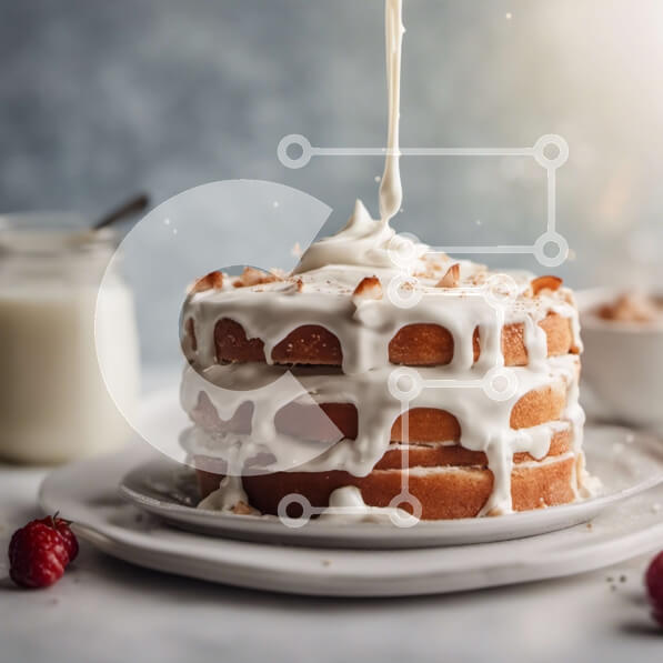 Σετ των 2 Intra Συλλεκτικό Ξύλινο Παζλ Plywood  4mm - Στοίβα από τηγανίτες με γλάσο και φράουλες Σε Ξύλινο Κουτί - Διαστάσεις: 10x10 cm – 25 κομμάτια