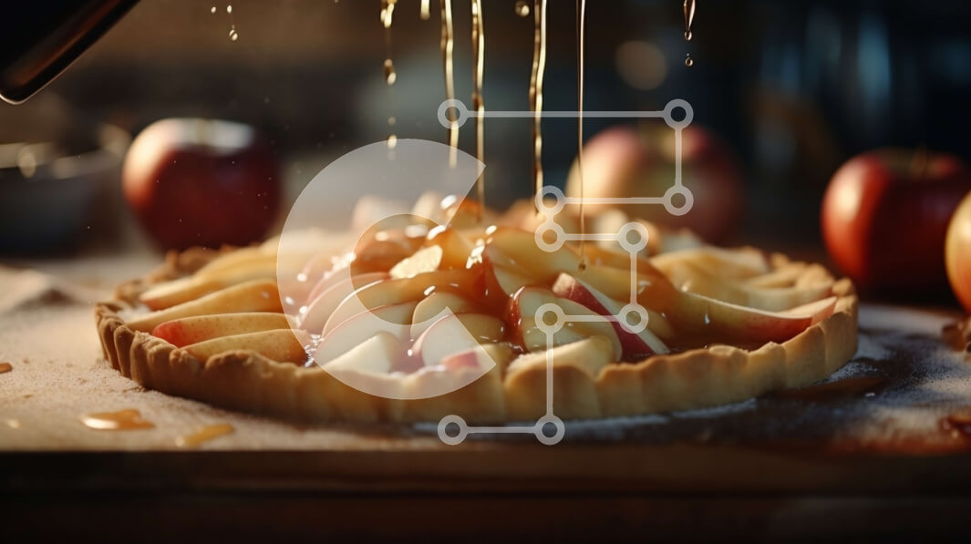 Σετ των 2 Intra Συλλεκτικό Ξύλινο Παζλ Plywood  4mm - Μηλόπιτα καραμέλας με λίγη σάλτσα καραμέλας Σε Ξύλινο Κουτί - Διαστάσεις: 10x10 cm – 25 κομμάτια