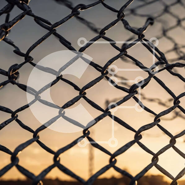 Intra Συλλεκτικό Ξύλινο Παζλ Plywood  4mm - Ηλιοβασίλεμα πίσω από έναν φράχτη από συρματοπλέγματα Σε Ξύλινο Κουτί - Διαστάσεις: 10x10 cm – 25 κομμάτια