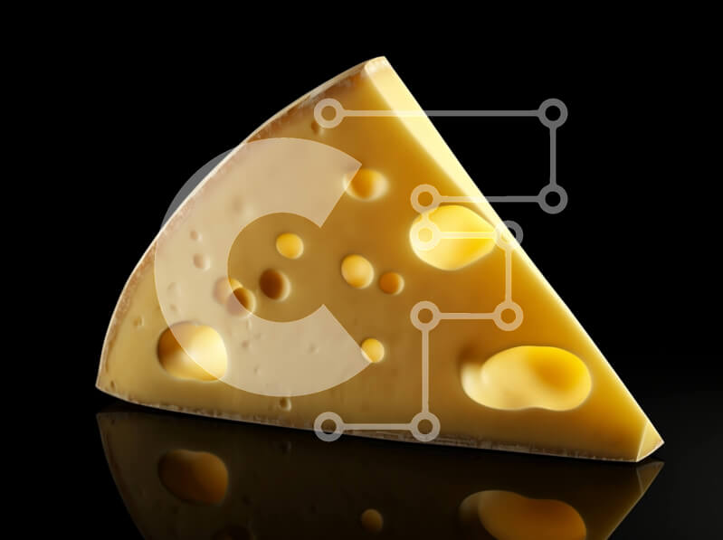 Σετ των 2 Intra Συλλεκτικό Ξύλινο Παζλ Plywood  4mm - Τυρί σε μαύρο φόντο Σε Ξύλινο Κουτί - Διαστάσεις: 10x10 cm – 25 κομμάτια