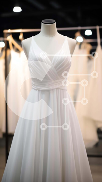 Intra Συλλεκτικό Ξύλινο Παζλ Plywood  4mm - Επίδειξη μανεκέν λευκού νυφικού Σε Ξύλινο Κουτί - Διαστάσεις Puzzle: 10x10 cm – 25 κομμάτια