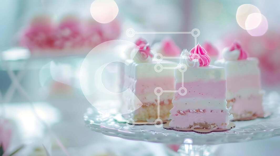 Σετ των 2 Intra Συλλεκτικό Ξύλινο Παζλ Plywood  4mm - Διάφορα ροζ και λευκά επιδόρπια σε γυάλινο πιάτο Σε Ξύλινο Κουτί - Διαστάσεις: 10x10 cm – 25 κομμάτια