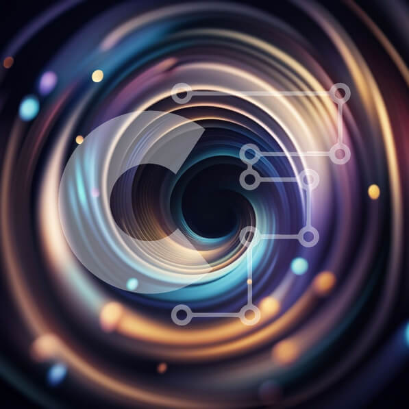 Intra Συλλεκτικό Ξύλινο Παζλ Plywood  4mm - Δυναμική και ζωντανή αφηρημένη εικόνα Vortex Σε Ξύλινο Κουτί - Διαστάσεις Puzzle: 10x10 cm – 25 κομμάτια