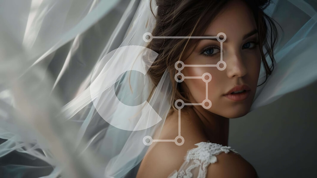 Intra Συλλεκτικό Ξύλινο Παζλ Plywood  4mm - Όμορφη νύφη με κομψό νυφικό με πέπλο που φυσά στον άνεμο Σε Ξύλινο Κουτί - Διαστάσεις Puzzle: 10x10 cm – 25 κομμάτια