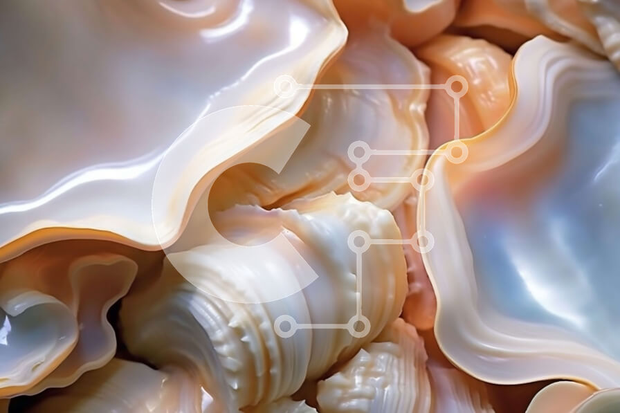 Intra Συλλεκτικό Ξύλινο Παζλ Plywood  4mm - Όμορφη κοντινή φωτογραφία με κοχύλια σε μαύρο φόντο Σε Ξύλινο Κουτί - Διαστάσεις: 10x10 cm – 25 κομμάτια