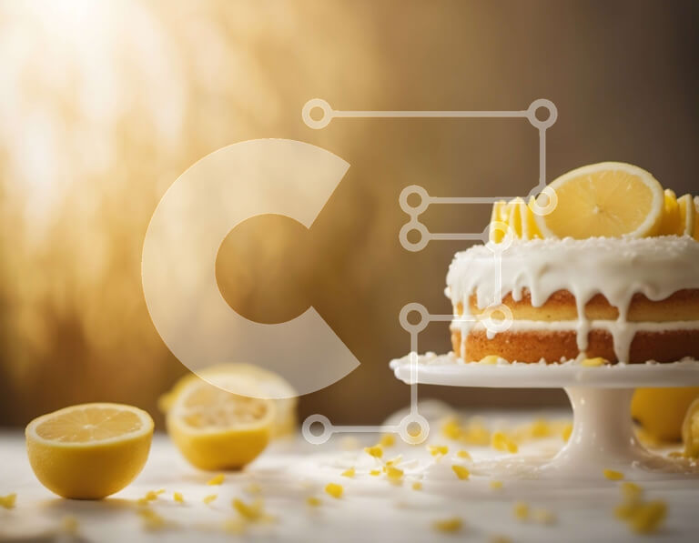 Σετ των 2 Intra Συλλεκτικό Ξύλινο Παζλ Plywood  4mm - Λευκό παγωμένο κέικ λεμονιού με φέτες λεμονιού Σε Ξύλινο Κουτί - Διαστάσεις: 10x10 cm – 25 κομμάτια