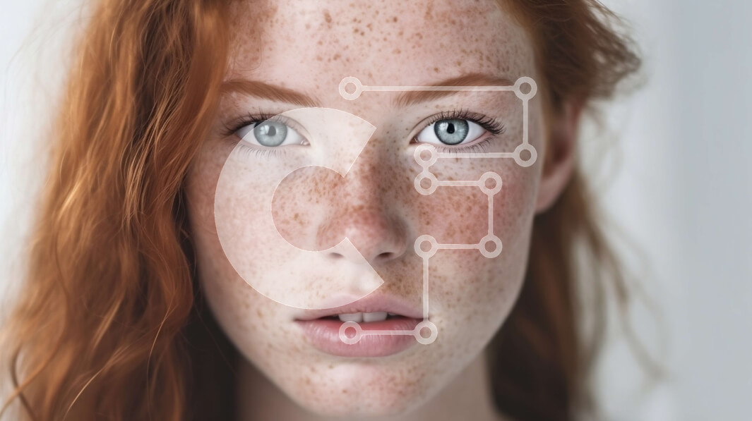 Intra Συλλεκτικό Ξύλινο Παζλ Plywood  4mm - Σοβαρό πορτρέτο μιας κοκκινομάλλας γυναίκας με φακίδες Σε Ξύλινο Κουτί - Διαστάσεις Puzzle: 10x10 cm – 25 κομμάτια