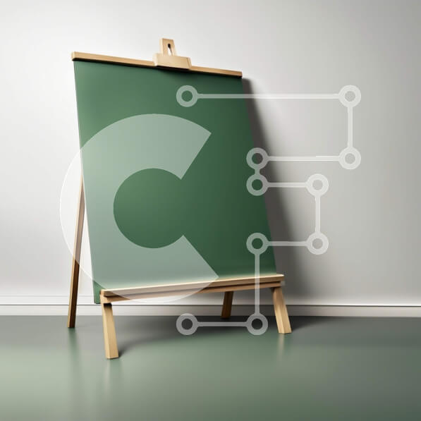 Intra Συλλεκτικό Ξύλινο Παζλ Plywood  4mm - Πράσινος πίνακας κιμωλίας στο καβαλέτο στην τάξη Σε Ξύλινο Κουτί - Διαστάσεις Puzzle: 10x10 cm – 25 κομμάτια