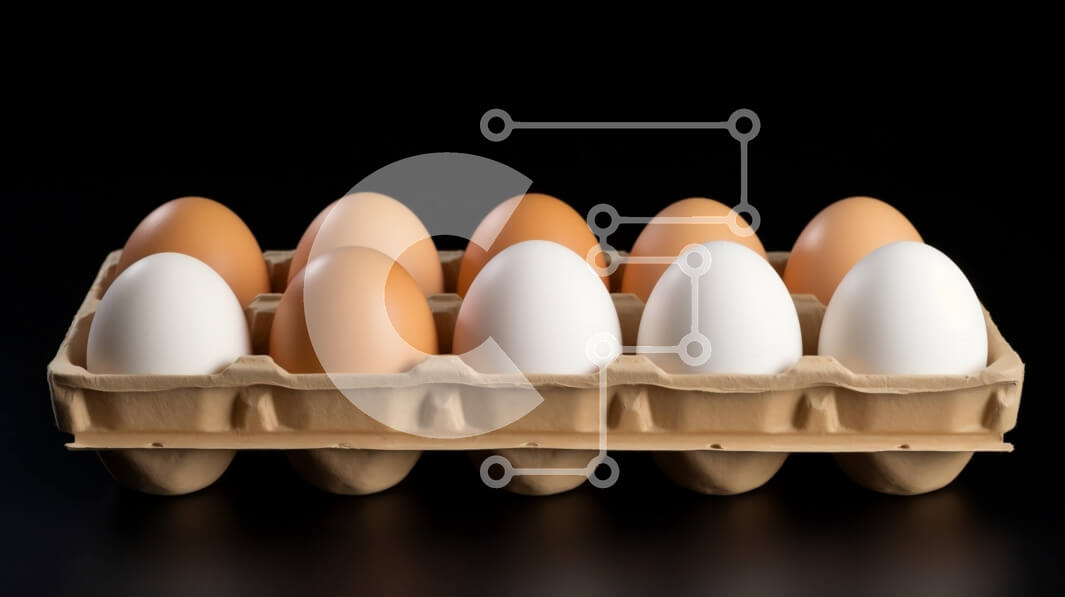 Σετ των 2 Intra Συλλεκτικό Ξύλινο Παζλ Plywood  4mm - Κουτί με αυγά με λευκά και καφέ αυγά Σε Ξύλινο Κουτί - Διαστάσεις: 10x10 cm – 25 κομμάτια