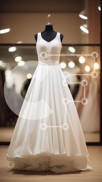 Intra Συλλεκτικό Ξύλινο Παζλ Plywood  4mm - Λευκό νυφικό στην οθόνη σε εσωτερικό σκηνικό Σε Ξύλινο Κουτί - Διαστάσεις Puzzle: 10x10 cm – 25 κομμάτια