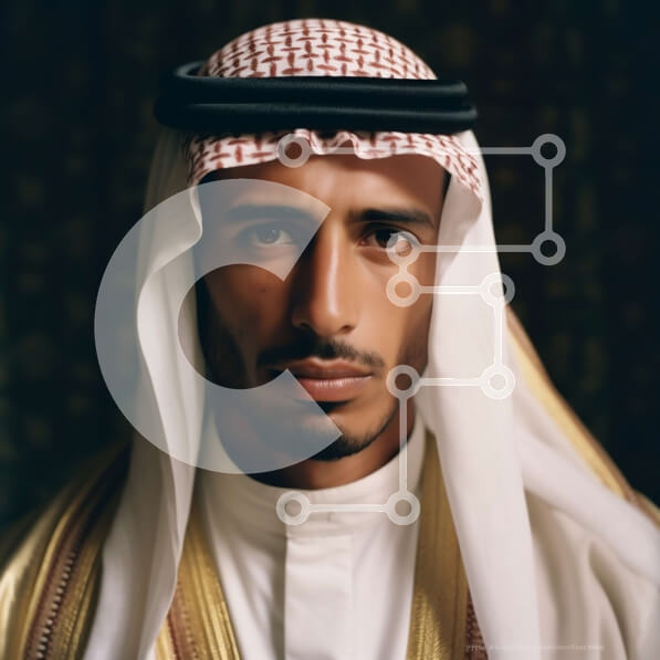 Intra Συλλεκτικό Ξύλινο Παζλ Plywood  4mm - Πορτρέτο ενός νεαρού Άραβα με παραδοσιακή ενδυμασία Σε Ξύλινο Κουτί - Διαστάσεις Puzzle: 10x10 cm – 25 κομμάτια