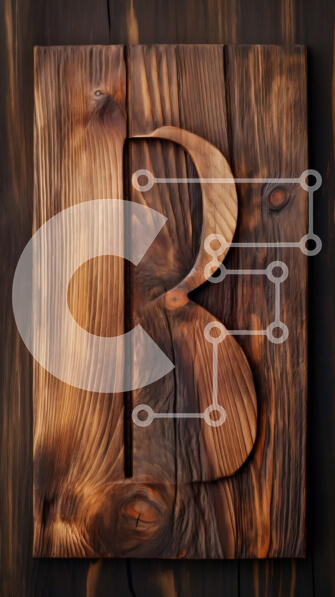 Intra Συλλεκτικό Ξύλινο Παζλ Plywood  4mm - Vintage Ξύλινο γράμμα 'B' με τραχιά υφή Σε Ξύλινο Κουτί - Διαστάσεις: 10x10 cm – 25 κομμάτια