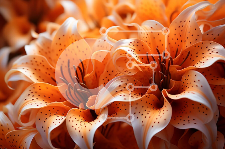 Intra Συλλεκτικό Ξύλινο Παζλ Plywood  4mm - Όμορφη εικόνα πορτοκαλί κρίνων με λευκές κηλίδες Σε Ξύλινο Κουτί - Διαστάσεις: 10x10 cm – 25 κομμάτια