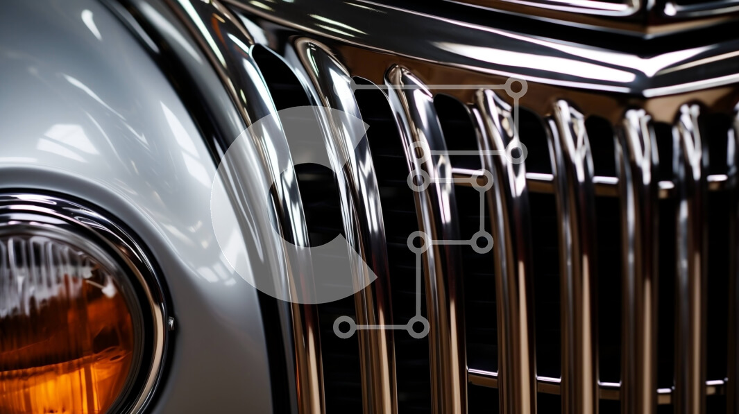 Intra Συλλεκτικό Ξύλινο Παζλ Plywood  4mm - Κλασική μάσκα αυτοκινήτου και προβολείς από κοντά Σε Ξύλινο Κουτί - Διαστάσεις Puzzle: 10x10 cm – 25 κομμάτια