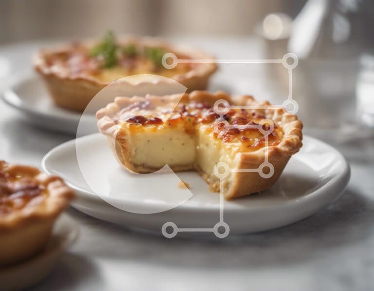 Σετ των 2 Intra Συλλεκτικό Ξύλινο Παζλ Plywood  4mm - Νόστιμες μίνι πίτες με καφέ ή τσάι Σε Ξύλινο Κουτί - Διαστάσεις: 10x10 cm – 25 κομμάτια