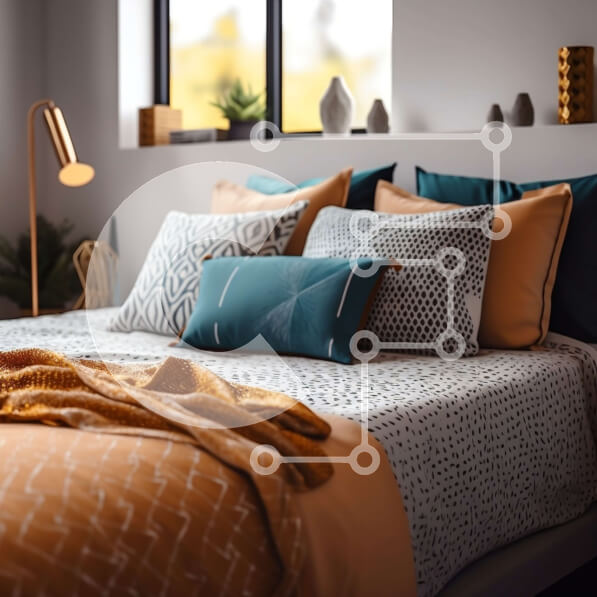 Intra Συλλεκτικό Ξύλινο Παζλ Plywood  4mm - Χαλαρωτική εικόνα ενός μοντέρνου υπνοδωματίου με άνετο κρεβάτι και φυσικό φως Σε Ξύλινο Κουτί - Διαστάσεις Puzzle: 10x10 cm – 25 κομμάτια