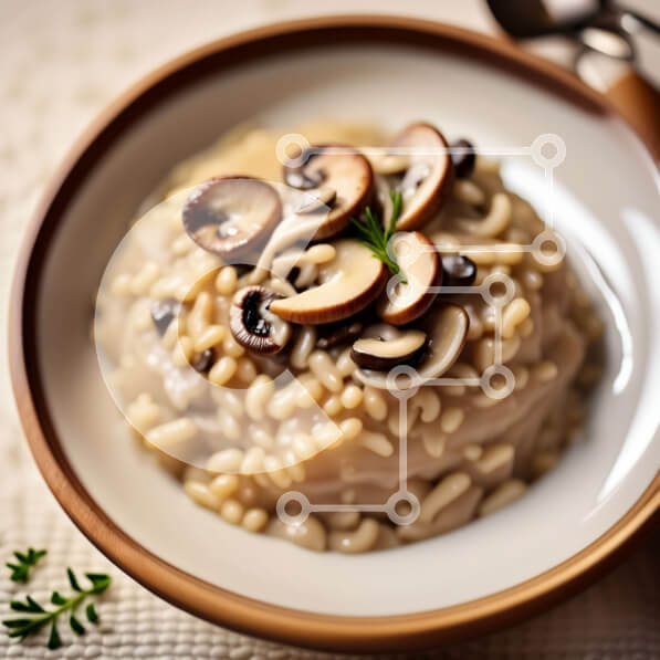 Σετ των 2 Intra Συλλεκτικό Ξύλινο Παζλ Plywood  4mm - Λαχταριστό κρεμώδες ριζότο μανιταριών με τυρί παρμεζάνα Σε Ξύλινο Κουτί - Διαστάσεις: 10x10 cm – 25 κομμάτια