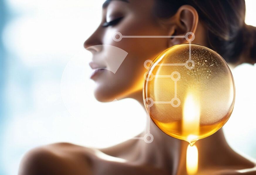 Intra Συλλεκτικό Ξύλινο Παζλ Plywood  4mm - Γυναίκα που χρησιμοποιεί μπαλόνι γεμάτο λάδι για ενίσχυση της ομορφιάς Σε Ξύλινο Κουτί - Διαστάσεις Puzzle: 10x10 cm – 25 κομμάτια