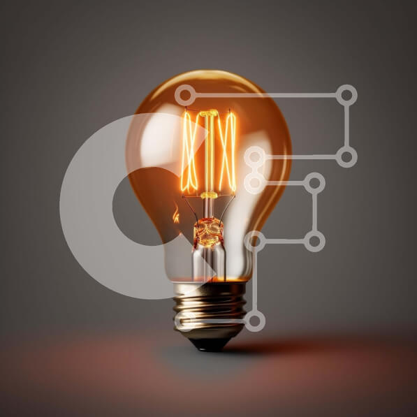 Intra Συλλεκτικό Ξύλινο Παζλ Plywood  4mm - Λάμπα φωτός με κείμενο «Ιδέα» γραμμένο πάνω του Σε Ξύλινο Κουτί - Διαστάσεις Puzzle: 10x10 cm – 25 κομμάτια