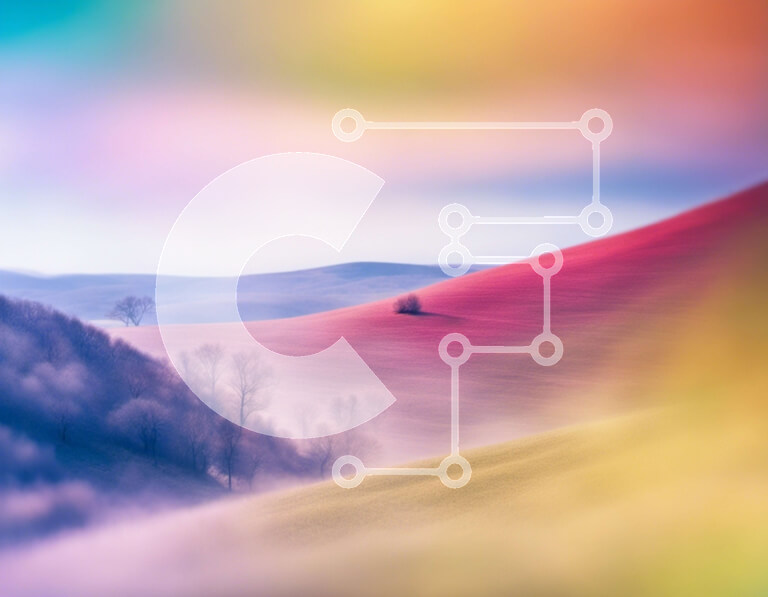 Intra Συλλεκτικό Ξύλινο Παζλ Plywood  4mm - Πολύχρωμο τοπίο με λόφους, δέντρα και σύννεφα Σε Ξύλινο Κουτί - Διαστάσεις: 10x10 cm – 25 κομμάτια