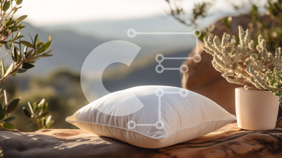 Intra Συλλεκτικό Ξύλινο Παζλ Plywood  4mm - Γραφική θέα με λευκό μαξιλάρι και βουνά Σε Ξύλινο Κουτί - Διαστάσεις: 10x10 cm – 25 κομμάτια