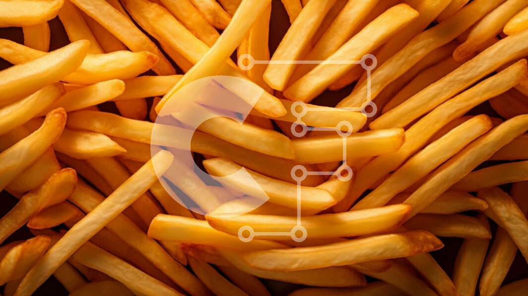 Σετ των 2 Intra Συλλεκτικό Ξύλινο Παζλ Plywood  4mm - Σωρός πατάτες τηγανιτές Σε Ξύλινο Κουτί - Διαστάσεις: 10x10 cm – 25 κομμάτια