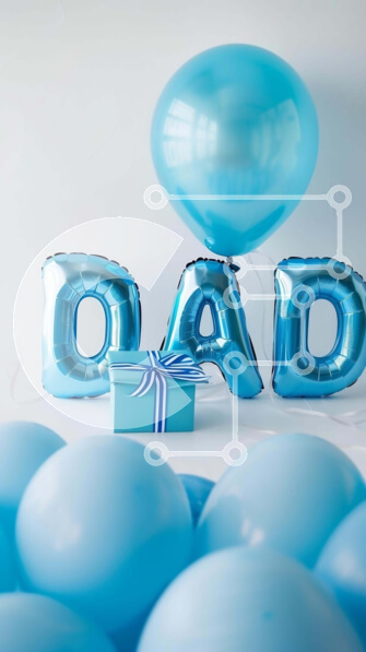 Intra Συλλεκτικό Ξύλινο Παζλ Plywood  4mm - Χρόνια πολλά γιορτή με μπλε μπαλόνια και δώρα Σε Ξύλινο Κουτί - Διαστάσεις: 10x10 cm – 25 κομμάτια