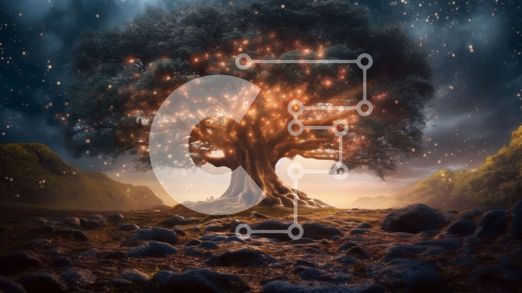 Intra Συλλεκτικό Ξύλινο Παζλ Plywood  4mm - Ειρηνική νυχτερινή σκηνή του Oak Tree στο σκοτεινό δάσος Σε Ξύλινο Κουτί - Διαστάσεις: 10x10 cm – 25 κομμάτια