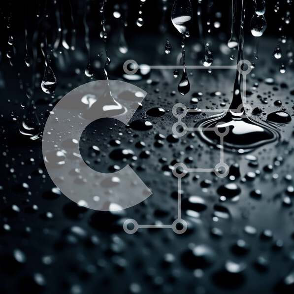 Intra Συλλεκτικό Ξύλινο Παζλ Plywood  4mm - Όμορφη κινηματογράφηση σε πρώτο πλάνο σταγονιδίων νερού σε σκοτεινή επιφάνεια Σε Ξύλινο Κουτί - Διαστάσεις: 10x10 cm – 25 κομμάτια