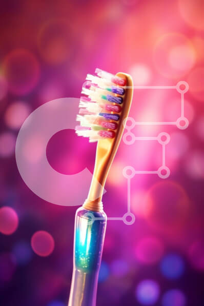 Intra Συλλεκτικό Ξύλινο Παζλ Plywood  4mm - Οδοντόβουρτσα σε έντονο χρώμα σε κοντινή λήψη Σε Ξύλινο Κουτί - Διαστάσεις Puzzle: 10x10 cm – 25 κομμάτια