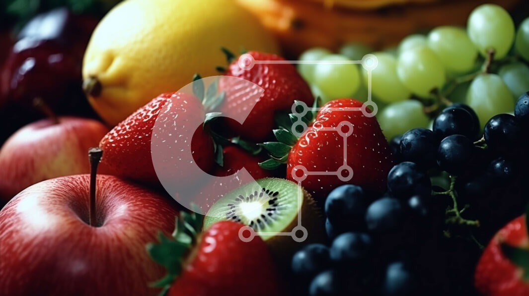 Σετ των 2 Intra Συλλεκτικό Ξύλινο Παζλ Plywood  4mm - Επιλογή φρέσκων φρούτων για μια υγιεινή διατροφή Σε Ξύλινο Κουτί - Διαστάσεις: 10x10 cm – 25 κομμάτια