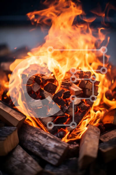 Σετ των 2 Intra Συλλεκτικό Ξύλινο Παζλ Plywood  4mm - Στοίβα καυσόξυλων σε σχήμα καρδιάς Σε Ξύλινο Κουτί - Διαστάσεις: 10x10 cm – 25 κομμάτια