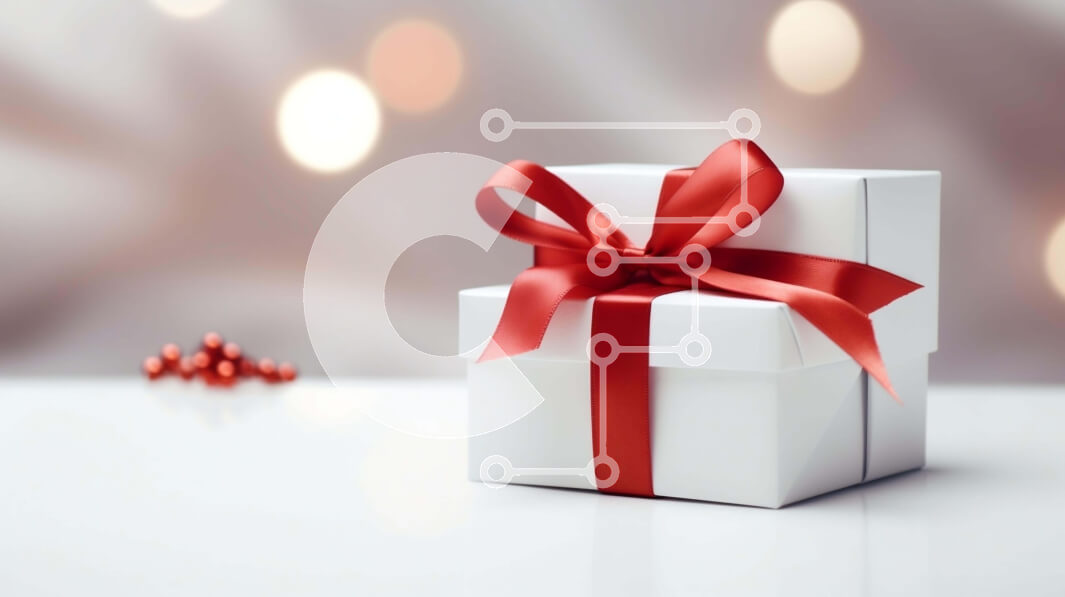 Intra Συλλεκτικό Ξύλινο Παζλ Plywood  4mm - Κουτί δώρου με κόκκινη κορδέλα και μπιχλιμπίδια - Ιδανικό για ειδικές περιστάσεις Σε Ξύλινο Κουτί - Διαστάσεις: 10x10 cm – 25 κομμάτια