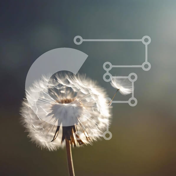 Intra Συλλεκτικό Ξύλινο Παζλ Plywood  4mm - Σπόροι πικραλίδας που φυσούν στον άνεμο Σε Ξύλινο Κουτί - Διαστάσεις: 10x10 cm – 25 κομμάτια