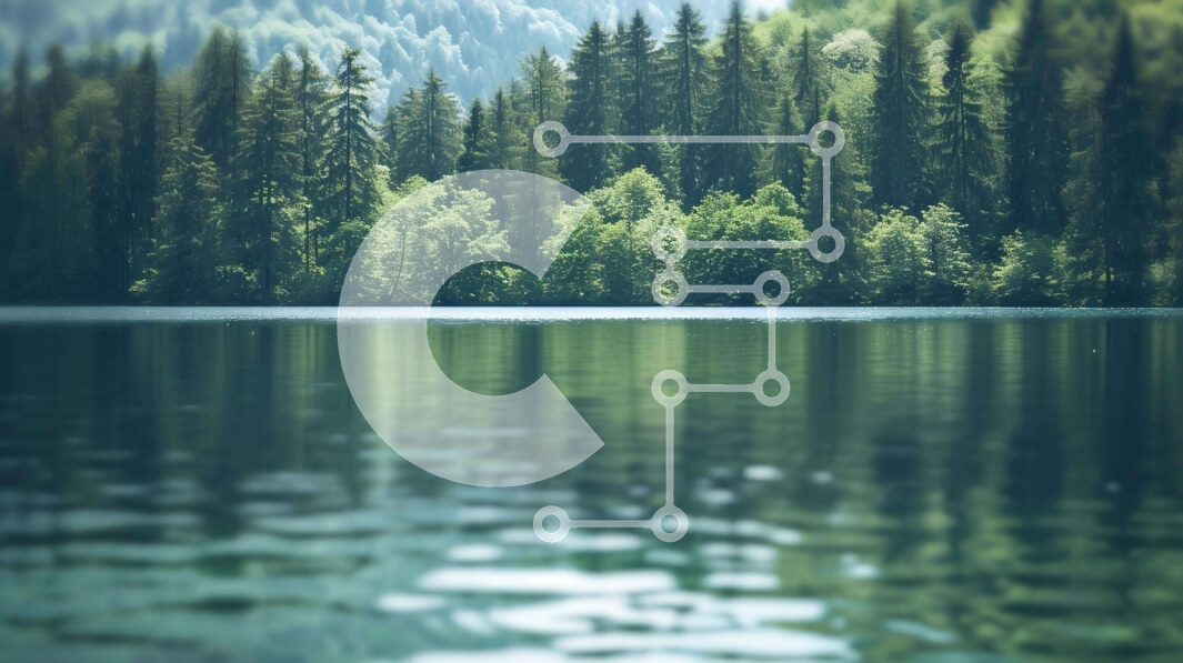 Intra Συλλεκτικό Ξύλινο Παζλ Plywood  4mm - Γαλήνια λίμνη με πράσινα δέντρα και νησιά Σε Ξύλινο Κουτί - Διαστάσεις: 10x10 cm – 25 κομμάτια