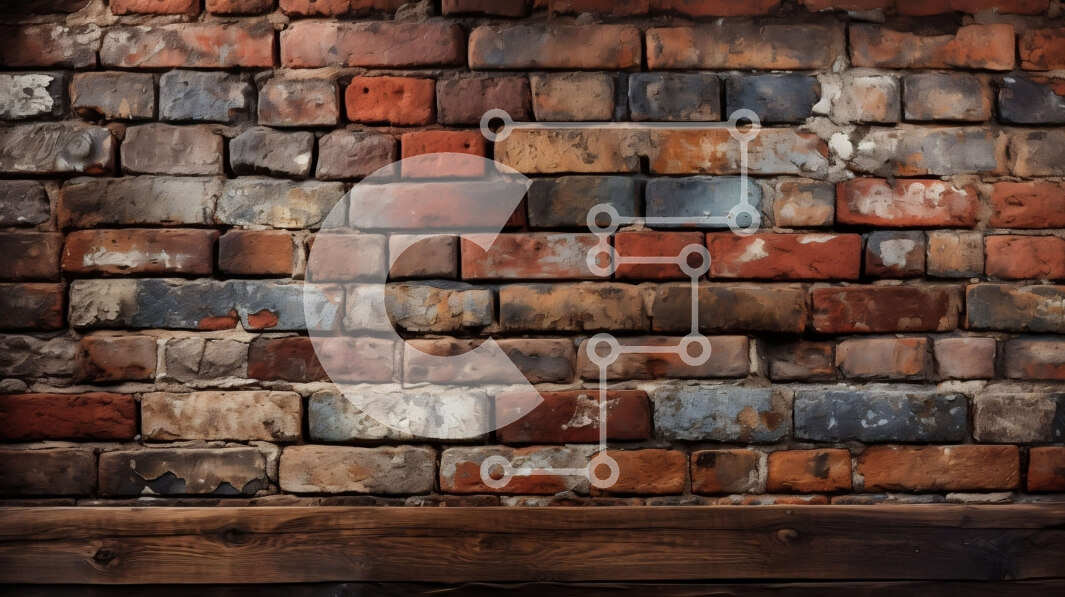 Intra Συλλεκτικό Ξύλινο Παζλ Plywood  4mm - Υφή του παλιού τοίχου από τούβλα με ρουστίκ ξύλινη πόρτα Σε Ξύλινο Κουτί - Διαστάσεις Puzzle: 10x10 cm – 25 κομμάτια