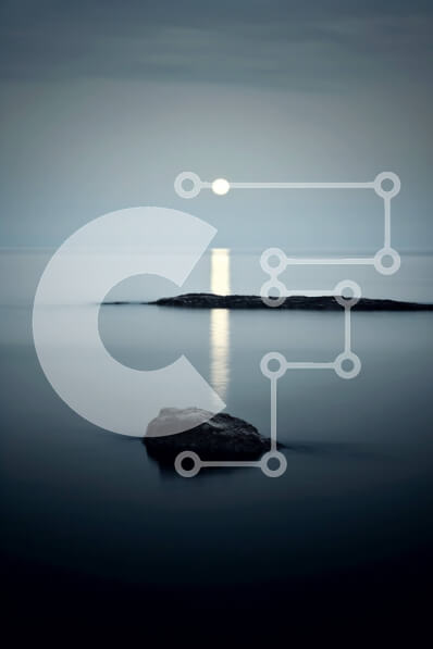 Σετ των 2 Intra Συλλεκτικό Ξύλινο Παζλ Plywood  4mm - Όμορφη εικόνα της Πανσελήνου πάνω από την Ήρεμη Θάλασσα με τον ενιαίο βράχο Σε Ξύλινο Κουτί - Διαστάσεις: 10x10 cm – 25 κομμάτια