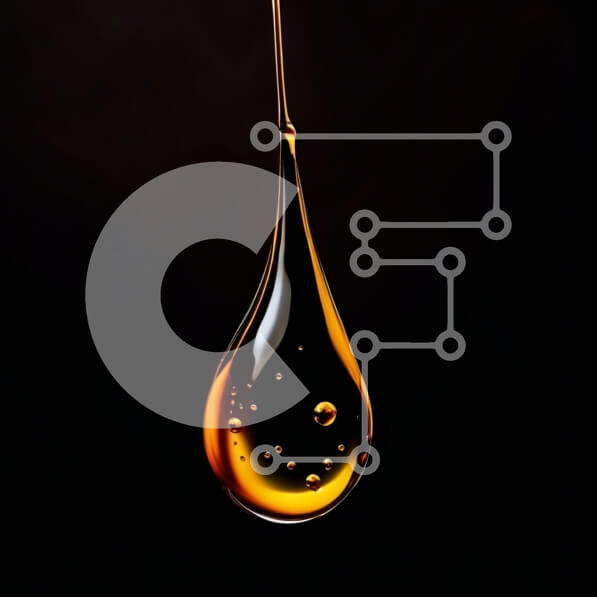 Intra Συλλεκτικό Ξύλινο Παζλ Plywood  4mm - Αφηρημένη εικόνα μιας αιωρούμενης σταγόνας λαδιού σε μια σκοτεινή επιφάνεια Σε Ξύλινο Κουτί - Διαστάσεις Puzzle: 10x10 cm – 25 κομμάτια