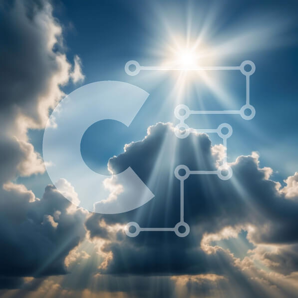 Intra Συλλεκτικό Ξύλινο Παζλ Plywood  4mm - Φωτεινή και ηλιόλουστη εικόνα των ακτίνων του ήλιου μέσα από σύννεφα Σε Ξύλινο Κουτί - Διαστάσεις: 10x10 cm – 25 κομμάτια