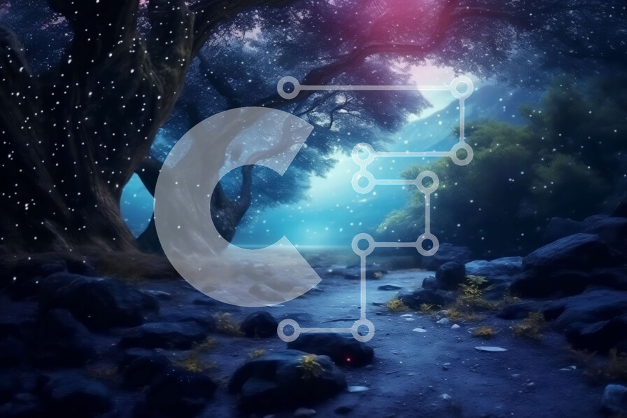 Intra Συλλεκτικό Ξύλινο Παζλ Plywood  4mm - Σκοτεινό και απόκοσμο δάσος τη νύχτα με πανσέληνο και αστέρια Σε Ξύλινο Κουτί - Διαστάσεις: 10x10 cm – 25 κομμάτια