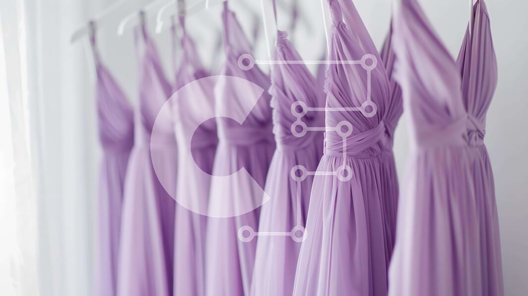 Intra Συλλεκτικό Ξύλινο Παζλ Plywood  4mm - Λεβάντα φορέματα παράνυμφων κρεμασμένα στον τοίχο Σε Ξύλινο Κουτί - Διαστάσεις Puzzle: 10x10 cm – 25 κομμάτια