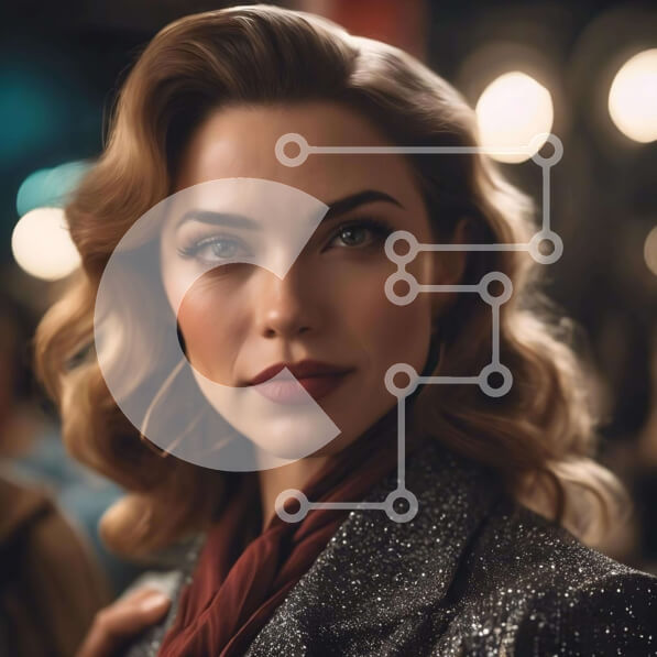 Σετ των 2 Intra Συλλεκτικό Ξύλινο Παζλ Plywood  4mm - Κομψή γυναίκα με ρούχα σε ασημί τόνους και μακριά ξανθά μαλλιά Σε Ξύλινο Κουτί - Διαστάσεις: 10x10 cm – 25 κομμάτια