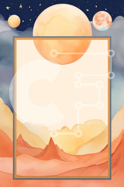 Intra Συλλεκτικό Ξύλινο Παζλ Plywood  4mm - Διαστημικό τοπίο ακουαρέλας με πλανήτες και αστέρια Σε Ξύλινο Κουτί - Διαστάσεις Puzzle: 10x10 cm – 25 κομμάτια