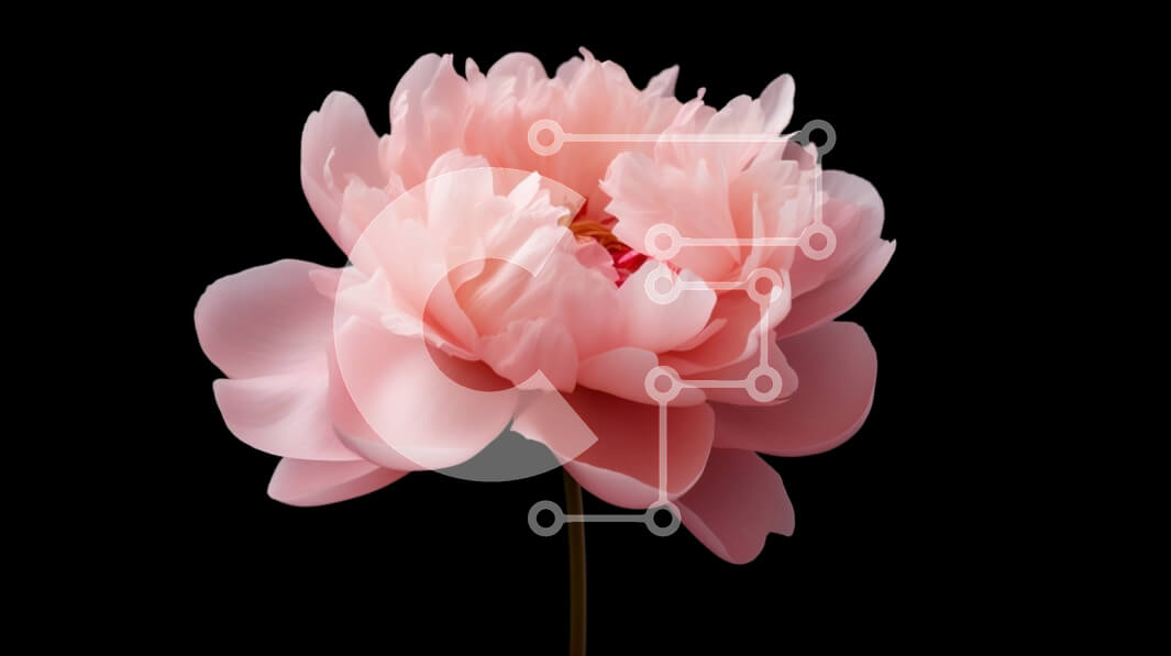 Intra Συλλεκτικό Ξύλινο Παζλ Plywood  4mm - Μονό ροζ λουλούδι παιώνιας σε άνθιση Σε Ξύλινο Κουτί - Διαστάσεις: 10x10 cm – 25 κομμάτια