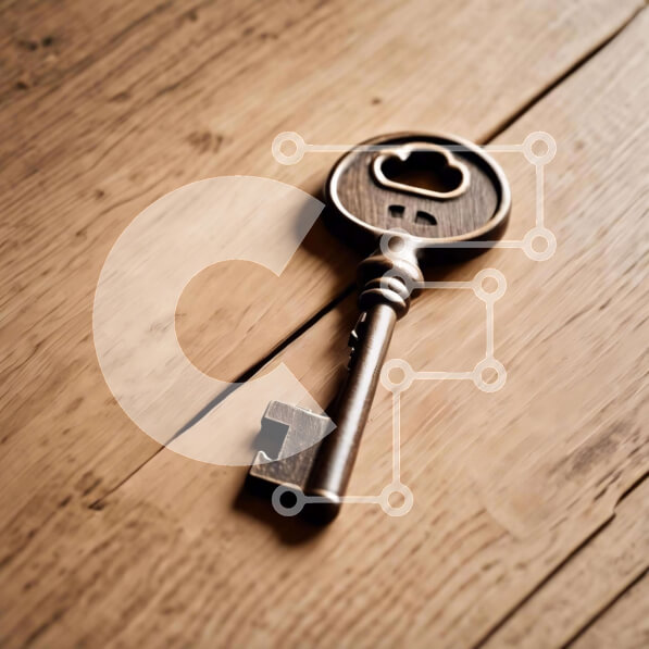 Intra Συλλεκτικό Ξύλινο Παζλ Plywood  4mm - Vintage κλειδί σε ρουστίκ ξύλινο τραπέζι Σε Ξύλινο Κουτί - Διαστάσεις: 10x10 cm – 25 κομμάτια