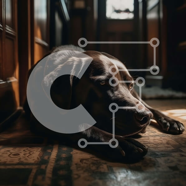 Intra Συλλεκτικό Ξύλινο Παζλ Plywood  4mm - Άνετη εικόνα ενός καφέ εργαστηρίου που κοιμάται στο ξύλινο πάτωμα Σε Ξύλινο Κουτί - Διαστάσεις: 10x10 cm – 25 κομμάτια