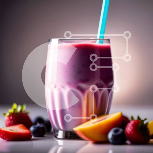 Σετ των 2 Intra Συλλεκτικό Ξύλινο Παζλ Plywood  4mm - Δροσιστικό Smoothie φράουλας και βατόμουρου με μια περιστροφή λεμονιού Σε Ξύλινο Κουτί - Διαστάσεις: 10x10 cm – 25 κομμάτια