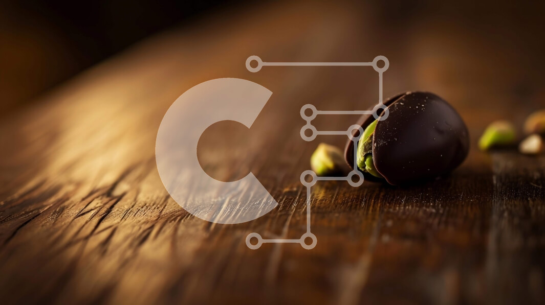 Σετ των 2 Intra Συλλεκτικό Ξύλινο Παζλ Plywood  4mm - Μπάρα σοκολάτας με φιστίκια σε ξύλινο τραπέζι Σε Ξύλινο Κουτί - Διαστάσεις: 10x10 cm – 25 κομμάτια