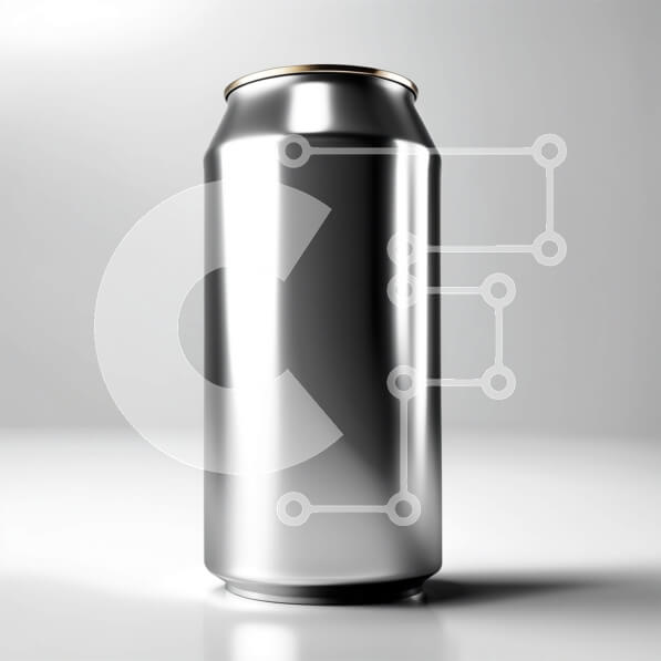 Intra Συλλεκτικό Ξύλινο Παζλ Plywood  4mm - Υψηλής ποιότητας εικόνα του ασημένιου κουτιού σόδας σε μια καθαρή λευκή επιφάνεια Σε Ξύλινο Κουτί - Διαστάσεις: 10x10 cm – 25 κομμάτια