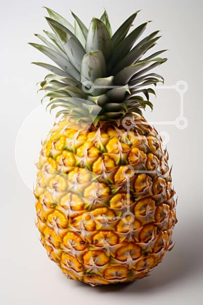 Σετ των 2 Intra Συλλεκτικό Ξύλινο Παζλ Plywood  4mm - Νόστιμη εικόνα ενός φρέσκου ανανά Σε Ξύλινο Κουτί - Διαστάσεις: 10x10 cm – 25 κομμάτια